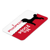 犬はpottyウンチマグネット、標準的なPoodle行かなければならない マグネット (左側)