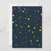 犬または子犬の誕生日写真紙吹雪の招待 招待状 (裏面)