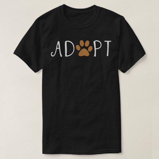 犬または猫のペットレスキュー動物保護施設で引き取る Tシャツ (デザイン正面)