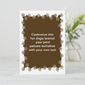 犬または猫の動物の手の印刷エッジ 招待状 (スタンド正面)