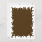 犬または猫の動物の手の印刷エッジ 招待状 (裏面)