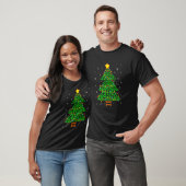 犬または猫の足 クリスマスツリー イルミネーション パジャマ Tシャツ (ユニセックス)