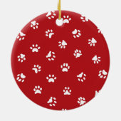 犬または猫の追悼用爪の緑の花輪 セラミックオーナメント (裏面)