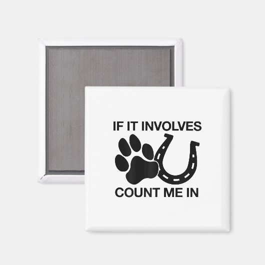 犬もしも馬も馬に乗る マグネット (正面/裏面)