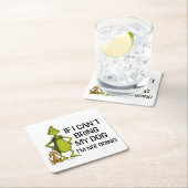 犬もしを連れて行けない来ぞ スクエアペーパーコースター (インサイチュ)