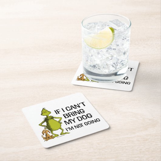 犬もしを連れて行けない来ぞ スクエアペーパーコースター (インサイチュ)