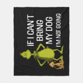 犬もしを連れて行けない来ぞ フリースブランケット (正面)