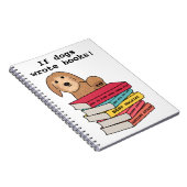 犬もし書本のおもしろい犬 ノートブック (右側)