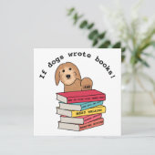 「犬もし書本」おもしろい犬フラットカード (スタンド正面)