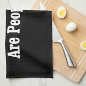 犬も人間だ！ キッチンタオル (四つ折り)