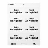 犬も人間だ! ラベル (フルシート)