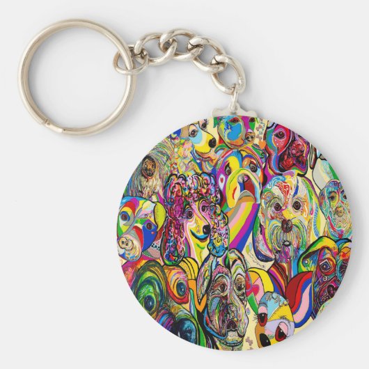 犬も犬も! キーホルダー (正面)