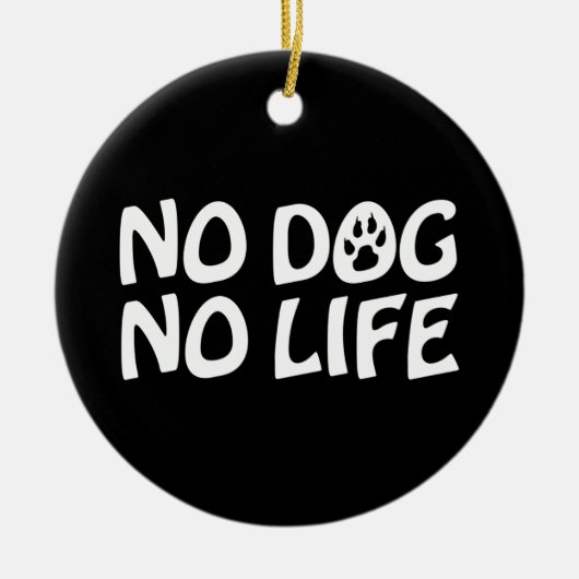 犬も生きられない セラミックオーナメント (正面)