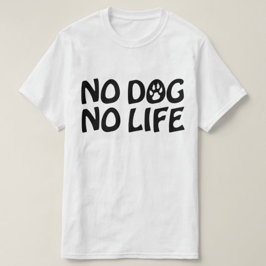犬も生きられない Tシャツ (デザイン正面)