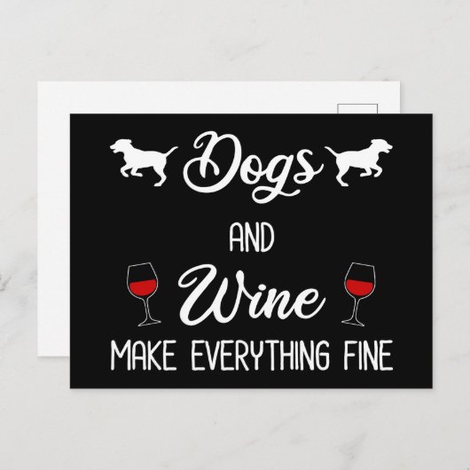 犬も酒も何でもする素晴らし ポストカード (正面/裏面)