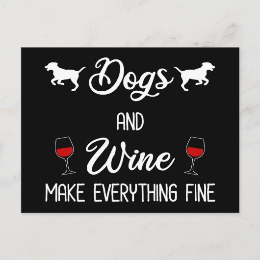 犬も酒も何でもする素晴らし ポストカード (正面)