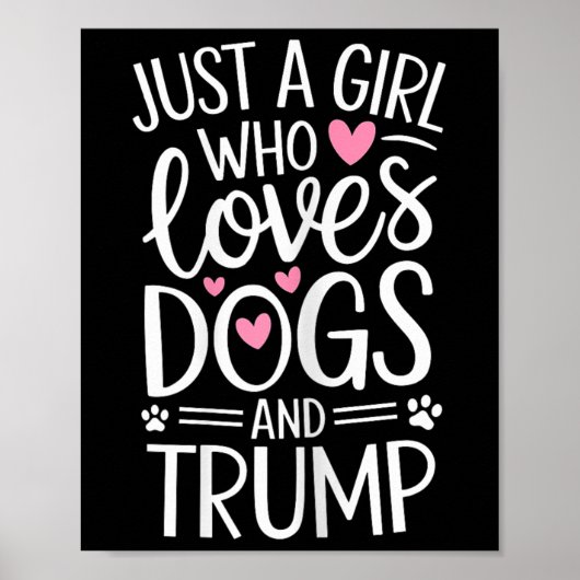 犬やトランプを愛する女の子 ポスター (正面)