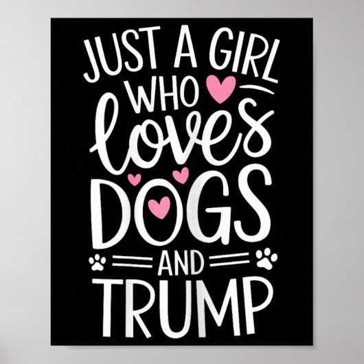 犬やトランプを愛する女の子 ポスター (正面)