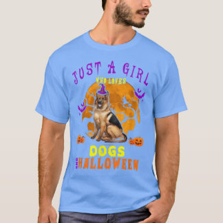 犬やハロウィーンのオーナーパムが大好きな女の子 Tシャツ