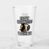 犬やビアグラスに気を取られる タンブラーグラス (正面)