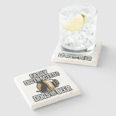 犬やビールストーンコースターに気を取られる ストーンコースター (横)