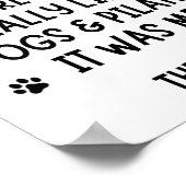 犬やピラティスが大好きな女の子。 ポスター (角)