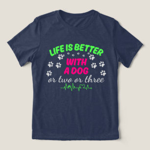 犬や二人三匹は命が惜しい トライブレンドTシャツ