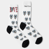 犬や人とのかわいい恋愛言葉を写真 ソックス (右)