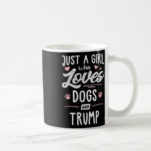 犬や切り株のギフト犬が大好きな女の子 コーヒーマグカップ