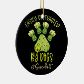 犬や多肉類のサボテンに気を取られる セラミックオーナメント (右)