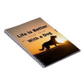 犬や少年、夕日の方が人生に勝つ ノートブック (右側)