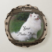 犬や猫がペットの記念碑をずっと思い出す ラウンドクッション (裏面)