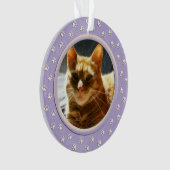 犬や猫のトリビュート写真を手でプリント オーナメント (正面)