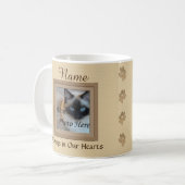 . .犬や猫のベージュでの思い出 コーヒーマグカップ (正面左)