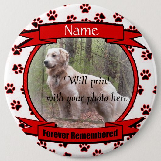 . .犬や猫の記憶に残る永遠の記憶 缶バッジ (正面)