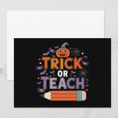 犬や猫やペットを食べているハロウィン 招待状 (正面/裏面)