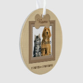 犬や猫ベージュのパーフェクトメモリーズ写真 オーナメント (正面)