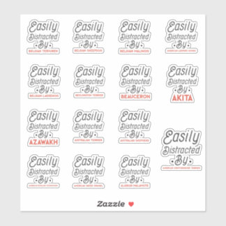 犬や群れによって容易に気を取られる シール