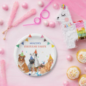 犬よくはしゃぐのグループはパーティー誕生日を生む ペーパープレート (パーティー)