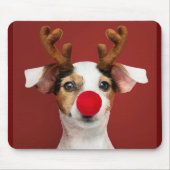 犬よくはしゃぐのマウスパッド マウスパッド (正面)