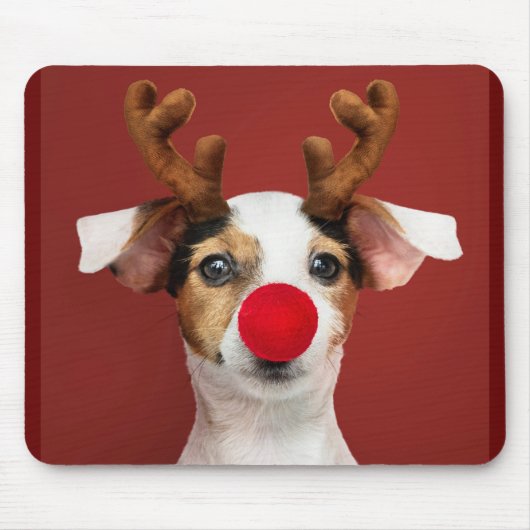 犬よくはしゃぐのマウスパッド マウスパッド (正面)