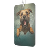 犬よくはしゃぐ水中スイミングデザイン カーエアーフレッシュナー (左)