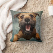 犬よくはしゃぐ水中スイミングデザイン クッション (ブランケット)