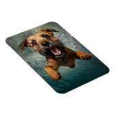 犬よくはしゃぐ水中スイミングデザイン マグネット (右側)