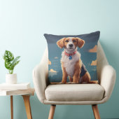 犬よくはしゃぐ漫画デザイン クッション (椅子)