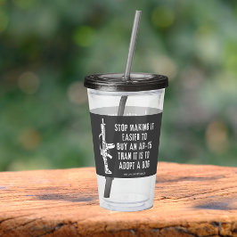 犬よ買り銃に勝る アクリルタンブラー