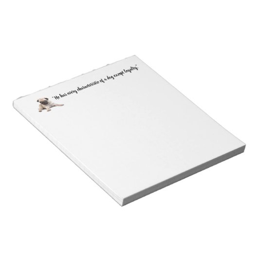 犬らしい性質ばかり持っている ノートパッド (アングル)