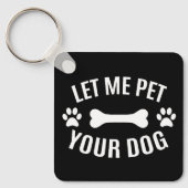 犬をなめてくれ キーホルダー (正面)