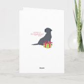 犬をテーマにしたクリスマスカード「サンタ・ポーズ」 シーズンカード (裏面)