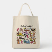 犬をテーマにしたコラージュのトートバッグ トートバッグ (裏面)